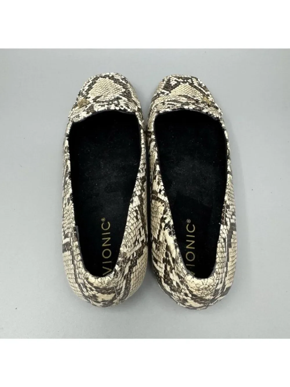 Vionic Hayes Loafer Women's 7 Snake Print Slip On Casual